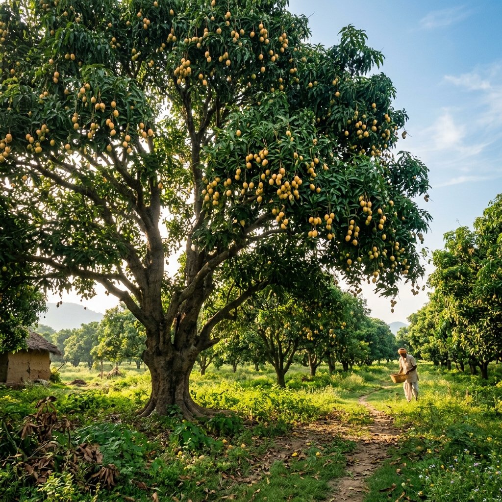 Jardalu Mango Tree in Bhagalpur orchard